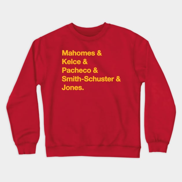 2022 Kansas City Chiefs Gold Crewneck Sweatshirt by IdenticalExposure